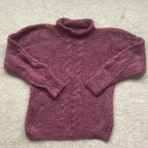 Women's handmade sweater, soft cranberry, Medium, like new